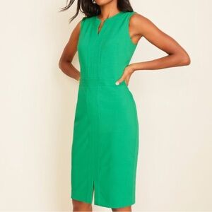 Ann Taylor Stitched Split Neck Sheath Dress, NWT